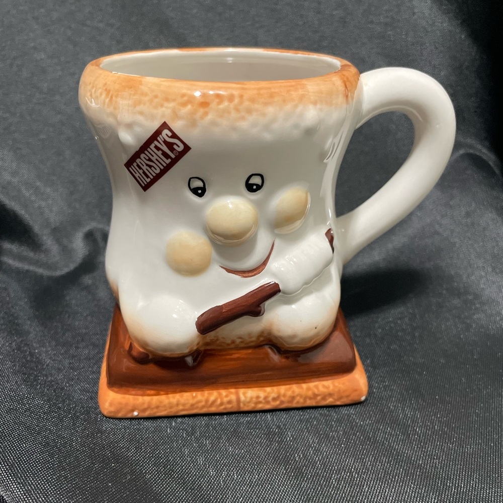 HERSHEY’S Hot Chocolate Marshmallow Mug Vintage 1990 Chipped Paint GR8 4 Planter